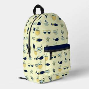 Mochila Impresa Patrón de símbolos de verano de moda