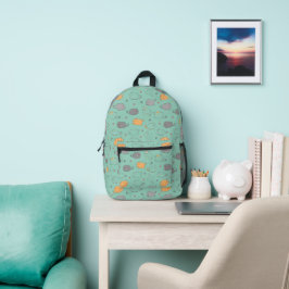 Mochila Impresa Patrón de sueños de gato dormilón lindo y acogedor