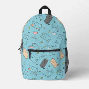 Mochila Impresa Patrón de sueños de gato dormilón lindo y acogedor