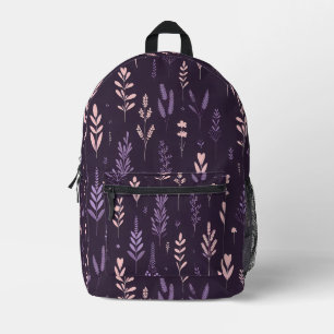 Mochila Impresa Patrón de sueños de lavanda