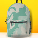 Mochila Impresa Patrón De Swirl Beige Verde Pastel<br><div class="desc">Mochila impresa del patrón Swirl Beige Verde Pastel</div>