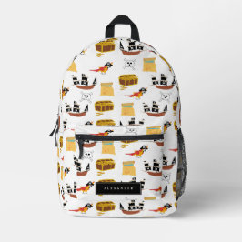 Mochila Impresa Patrón de tema del escudo Pirata