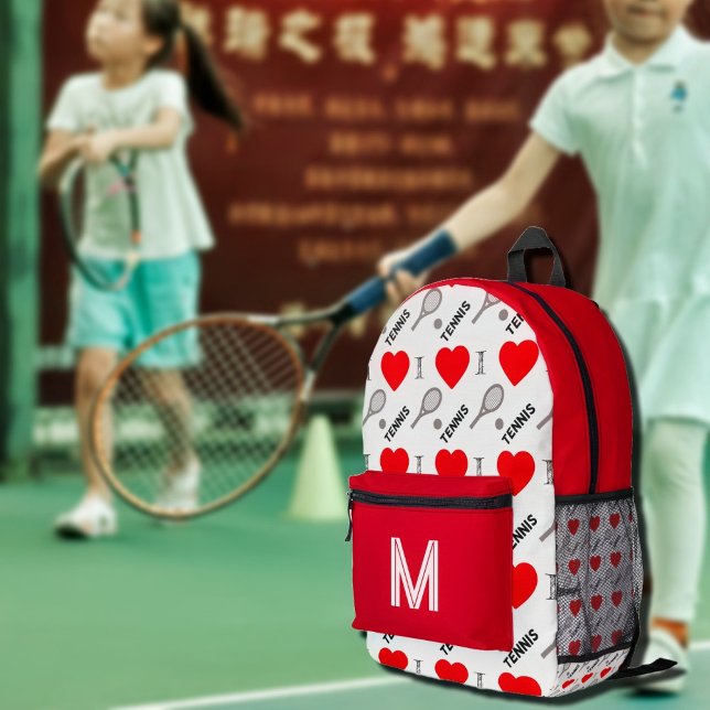 Mochila Impresa Patrón de tenis de corazón (Subido por el creador)