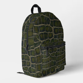 Mochila Impresa Patrón de textura de cocodrilo premium