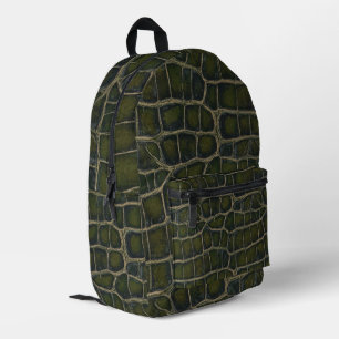 Mochila Impresa Patrón de textura de cocodrilo premium
