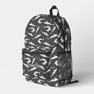 Mochila Impresa Patrón de tiburones y ganchos