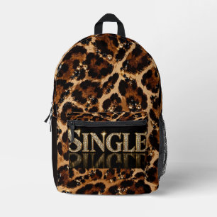 Mochila Impresa Patrón de tigre de cristal negro y dorado