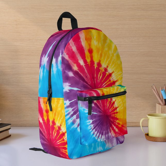 Mochila Impresa Patrón de tinte azul rojo amarillo (Subido por el creador)