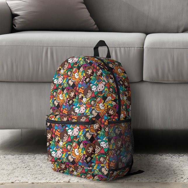 Mochila Impresa Patrón de Toss de Caracteres de Harry Potter del p (Backpack on floor)