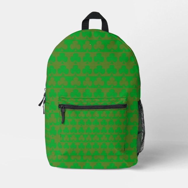 Mochila Impresa Patrón de Trébol (Anverso)