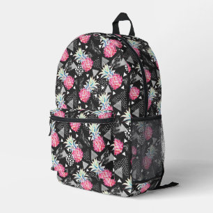Mochila Impresa Patrón de triángulo de piña texturizado