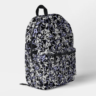 Mochila Impresa Patrón de triángulo negro morado