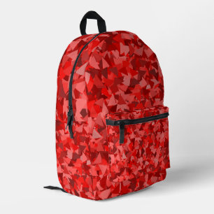 Mochila Impresa Patrón de Triángulo Rojo