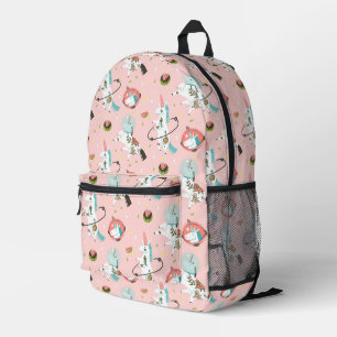 Mochila Impresa Patrón De Unicornios En El Espacio