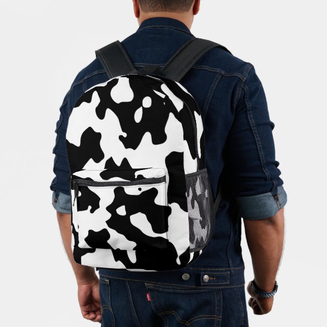 Mochila Impresa Patrón de vaca negro y blanco (Insitu (Modelo))