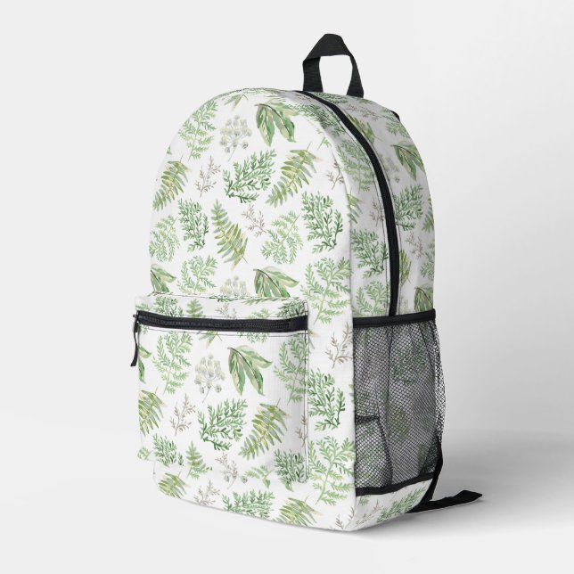 Mochila Impresa Patrón de vegetación forestal (Esquina derecha trasera )