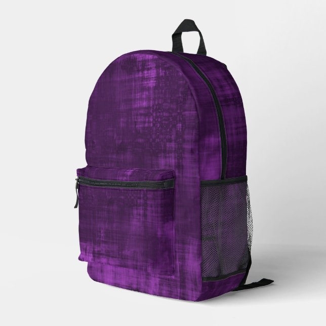MOCHILA IMPRESA PATRÓN DE VELVET PURPLE (Esquina derecha trasera )