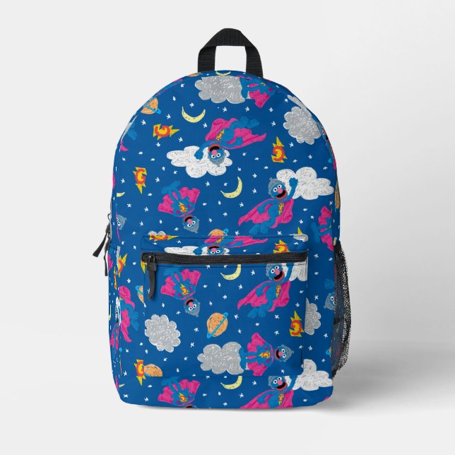 Mochila Impresa Patrón del cielo nocturno de Super Grover 2.0 (Anverso)