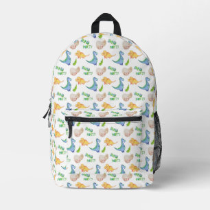 Mochila Impresa Patrón divertido de fiesta de dinosaurios