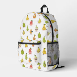 Mochila Impresa Patrón Divertido de Peras para Niños
