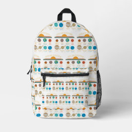 Mochila Impresa Patrón Divertido de Planetas del Sistema Solar con