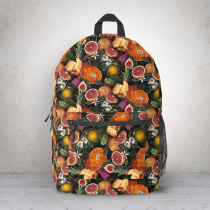 Mochila Impresa Patrón elegante de cítricos naranjas amarillos