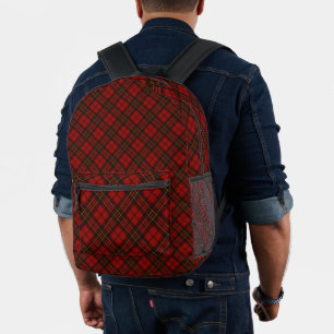 Mochila Impresa Patrón elegante de invierno de platillos rojos