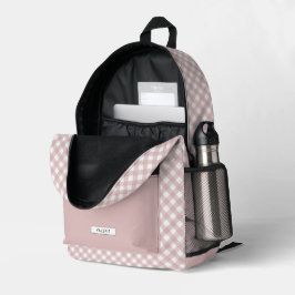 Mochila Impresa Patrón elegante y personalizado de color rosado