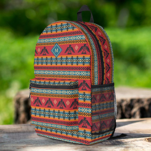 Mochila Impresa Patrón Étnico De Águilas Al Estilo Nativo Estadoun (Subido por el creador)