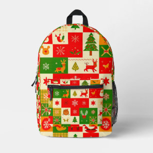 Mochila Impresa patrón festivo de Navidad