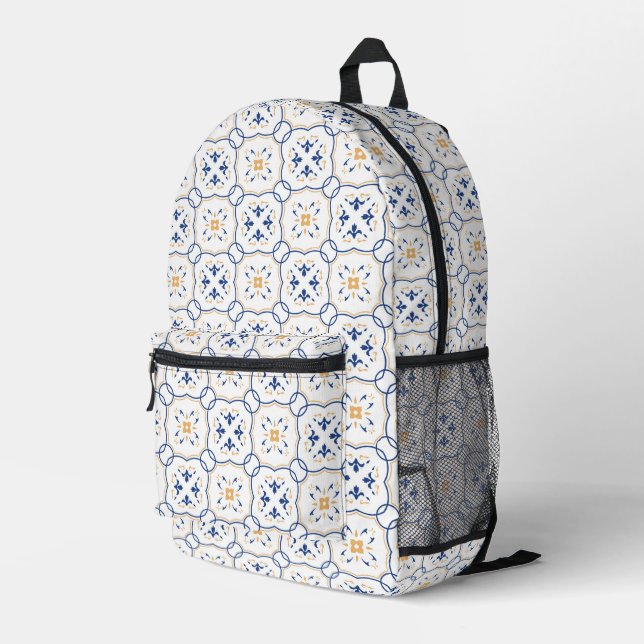 Mochila Impresa Patrón floral (Esquina derecha trasera )