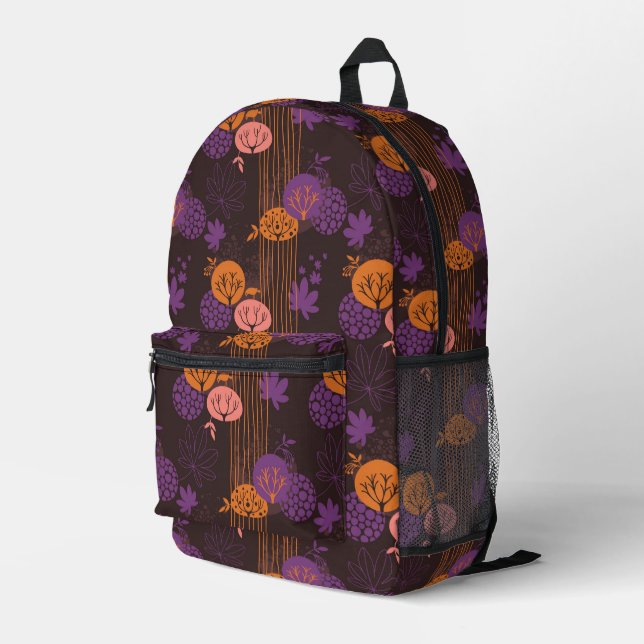 Mochila Impresa Patrón floral (Esquina derecha trasera )