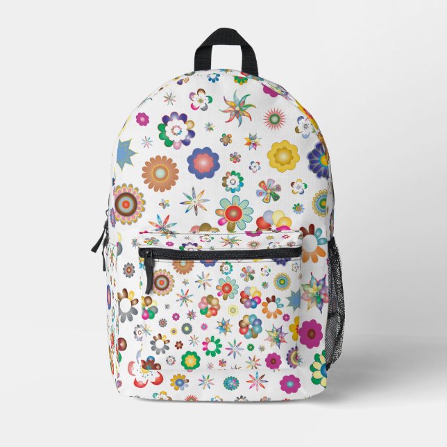 Mochila Impresa Patrón floral (Anverso)