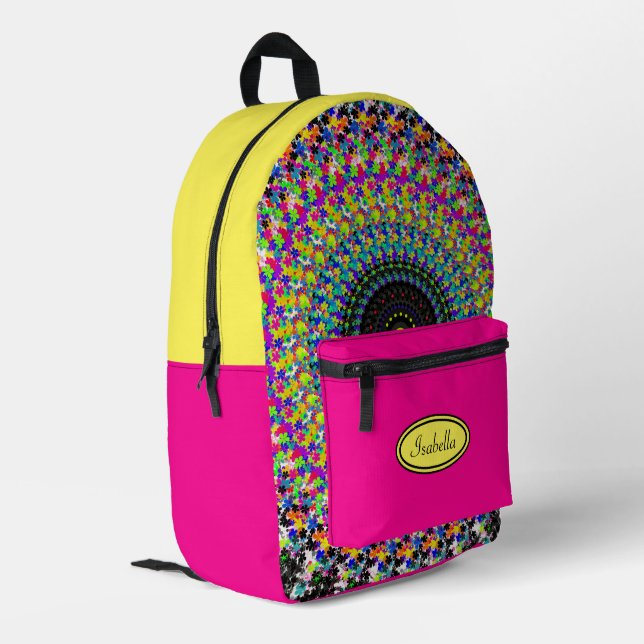 Mochila Impresa Patrón floral (Esquina izquierda trasera)