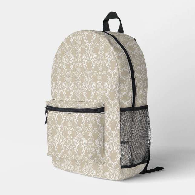 Mochila Impresa Patrón floral 4 (Esquina derecha trasera )