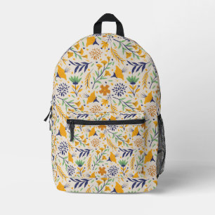 Mochila Impresa Patrón floral colorido de mano-23595