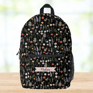 Mochila Impresa Patrón Floral de Flor Silvestre en Acuarela Person