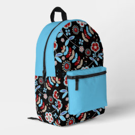 Mochila Impresa Patrón floral de gente audaz