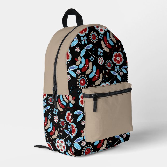 Mochila Impresa Patrón Floral de Gente Audaz (Esquina izquierda trasera)