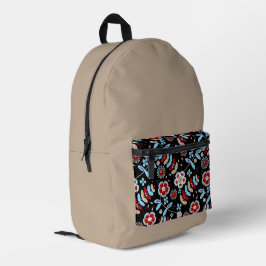 Mochila Impresa Patrón floral de gente audaz