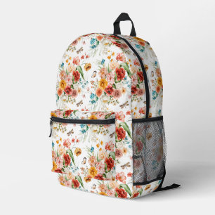 Mochila Impresa Patrón floral de jardín