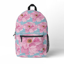 Patrón floral de peonía rosa