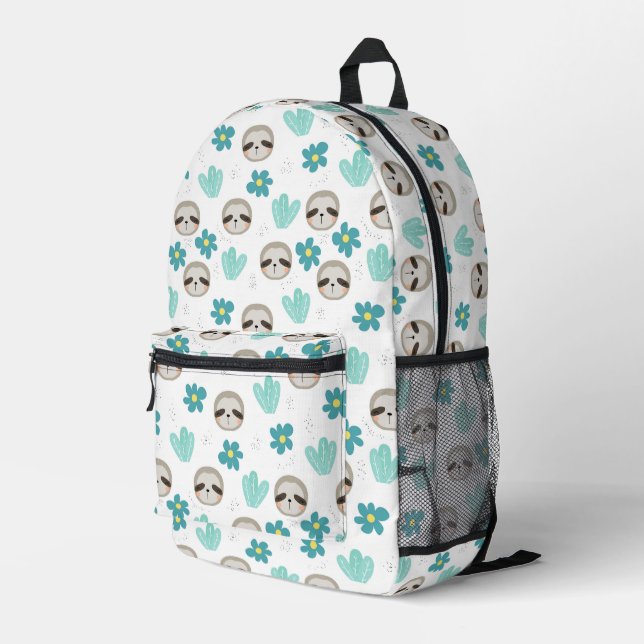 Mochila Impresa Patrón floral de Sweet Sloth (Esquina derecha trasera )