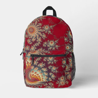 Mochila Impresa Patrón floral espiral