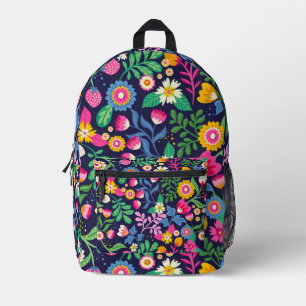 Mochila Impresa Patrón floral exótico pintado a mano