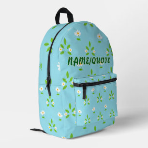 Mochila Impresa Patrón floral minimalista de primavera