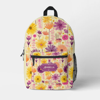 Mochila Impresa Patrón floral moderno Arabella Cascading