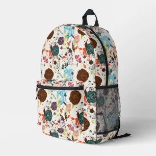 Mochila Impresa Patrón floral retro