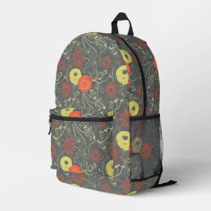 Mochila Impresa Patrón floral retro