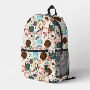 Mochila Impresa Patrón floral retro 2